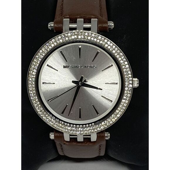 Michael Kors Darci MK3190 Women's Brown Leather Analog Dial Quartz Watch JK111 - Picture 2 of 12